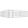 Outdoor Dog Kennel Galvanized Steel 13.1'x13.1'x3.3'
