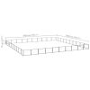 Dog Kennel Black 1076.4 ftÂ² Steel