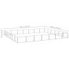Dog Kennel Silver 452.1 ftÂ² Steel