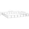 Dog Kennel Black 527.4 ftÂ² Steel