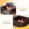 PawHut Whelping Box for Dogs Built for Mother's Comfort, Dog Whelping Pen with Removable Doors, Puppy Playpen for Indoors