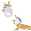 Lizard Chameleon Unicorn Design Plush Warm Hat Dress Up Pet Headgear Hat