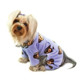Silly Monkey Fleece Turtleneck Pajamas (Size: XS, Color: lavender)
