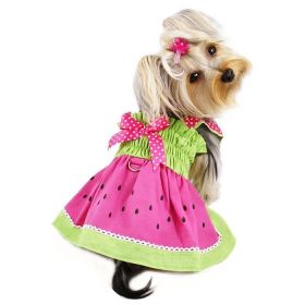 Juicy Watermelon Sundress with Large D (Size: L, Color: Pink/Lime)