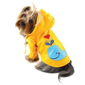 Splashing Whale Raincoat with Cotton Lining (Size: XL, Color: Yellow)