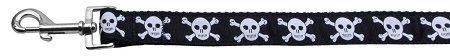 Skulls Nylon Ribbon Pet Leash (Option: 1 wide 4ft)