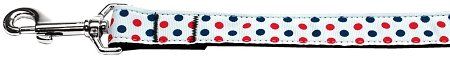 Patriotic Polka Dots Nylon Dog Leash (Option: 4 Foot)