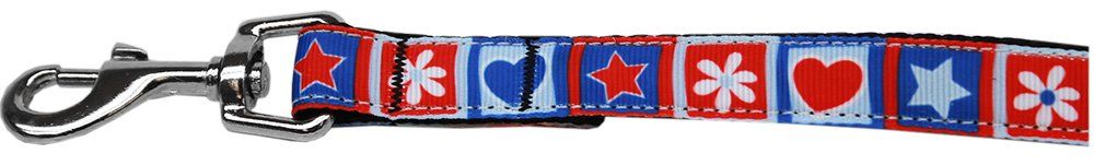 Stars and Hearts Nylon Pet Leash (Option: 1in by 4ft)
