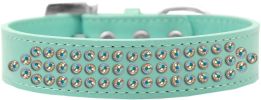3-Row Iridescent Crystal Rhinestone Dog Collar