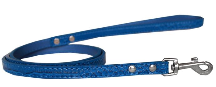 Plain Croc Leash (Option: Blue 1/2'' wide x 6' long)