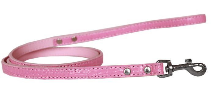 Plain Croc Leash (Option: Light Pink 1/2'' wide x 6' long)