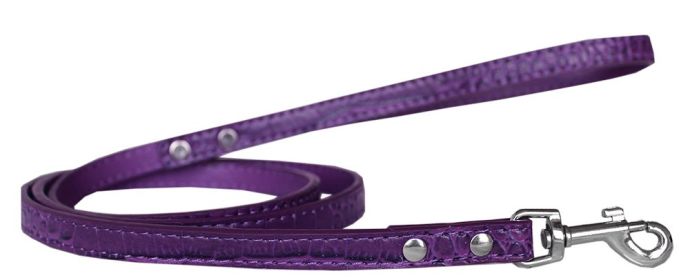 Plain Croc Leash (Option: Purple 1/2'' wide x 6' long)