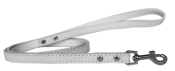Plain Croc Leash (Option: White 1/2'' wide x 6' long)