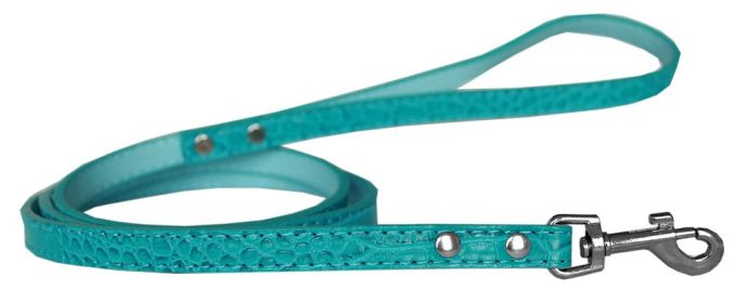 Plain Croc Leash (Option: Turquoise 1/2'' wide x 4' long)