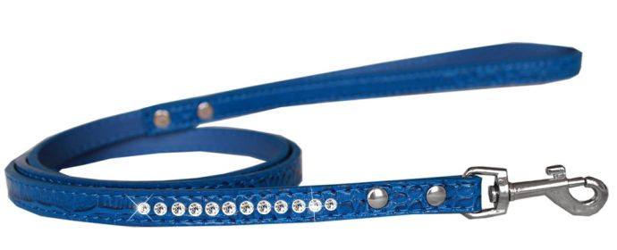 Clear Jewel Croc Leash (Option: Blue 1/2'' wide x 6' long)