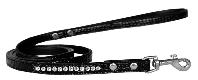 Clear Jewel Croc Leash (Option: Black 1/2'' wide x 4' long)