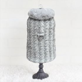 Annabella Dog Coat (Size: S, Color Option: Platinum)