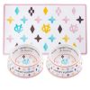 White Chewy Vuiton Bowls & Mat Set