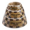 Checker Chewy Vuiton Bowl - Set of 2