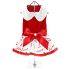 Christmas Candy Cane Dog Dress / Holiday Harness Dress and Matching Leash