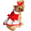 Christmas Candy Cane Dog Dress / Holiday Harness Dress and Matching Leash