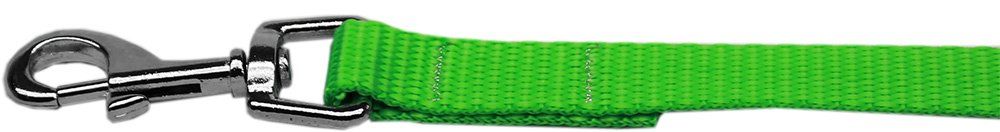 Plain Nylon Pet Leash (Option: 1in by 6ft Hot Lime Green)