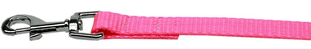 Plain Nylon Pet Leash (Option: 1in by 6ft Hot Pink)