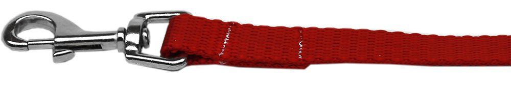Plain Nylon Pet Leash (Option: 1in by 4ft Red)