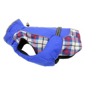 Alpine All-Weather Dog Coat (Size: X-Small, Color: Royal Blue PLaid)