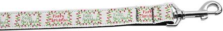 Feliz Navidad Nylon Dog Leash (Option: 5/8 inch wide 4ft Long)