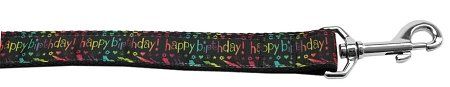 Happy Birthday Nylon Dog Leash (Option: 5/8 inch wide 6ft Long)