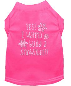 Yes! I want to build a Snowman Rhinestone Dog Shirt (Option: Bright Pink XS)