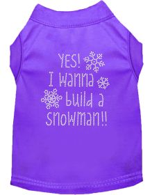 Yes! I want to build a Snowman Rhinestone Dog Shirt (Option: Purple XS)