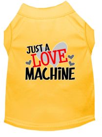 Love Machine Screen Print Dog Shirt (Option: Yellow XXL)