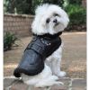 Black Top Flight Bomber Dog Coat