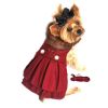 Wool Fur-Trimmed Fancy Dog Coat / Dog Harness Coat Holiday Outfit