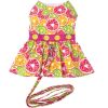 Fresh Citrus Slice Dog Dress / Dog Harness with Matching Leash