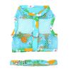 Island Tropical Cool Mesh Dog Harness with Leash / Hawaiian Luau