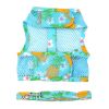 Island Tropical Cool Mesh Dog Harness with Leash / Hawaiian Luau