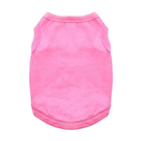 100% Cotton Dog Tanks (Size: X-Small, Color: Carnation Pink)