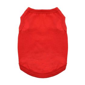 100% Cotton Dog Tanks (Size: X-Small, Color: Flame Scarlet Red)