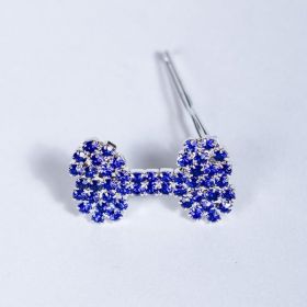 Crystal Bone Barrette (Color Option: Blue)
