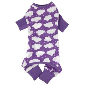 CuddlePup Dog Pajamas (Size: X-Small, Color: Fluffy Clouds Purple)