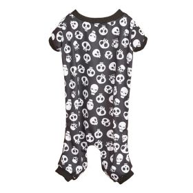 Pet Dog Halloween Cosplay Skeleton Pattern Four-Legged Costume (Option: TypeBlack and whiteL)