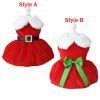 Cute Christmas Dog Dresses For Small Dog Clothes Christmas Santa Claus Outfit Dress Fancy Princess Puppy Dress Festival Apparel