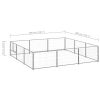 Dog Kennel Silver 96.9 ftteel