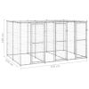 Outdoor Dog Kennel Galvanized Steel with Roof 78.1 ft¬Home Life Boutique"