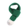 Pet Knit Christmas Scarf woven dog cat pet Holiday accessories clothing pom pom dog scarf
