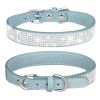 Pet Collar Shiny Rhinestone Dog Collar; Microfiber