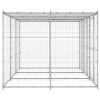 Outdoor Dog Kennel Galvanized Steel with Roof 78.1 ft¬Home Life Boutique"